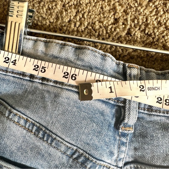 H&M Distressed Button Up Blue Jeans | Size 4 - Picture 4 of 7